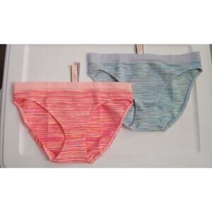 Victoria's Secret Seamless Striped Heathered Bikini Panty M